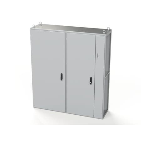 Saginaw Control & Engineering 3 Point Latch with Coinproof/Padlocking Swing Handle Electrical Enclosures, 70.87 in H, 18 in D SCE-TD181605LG